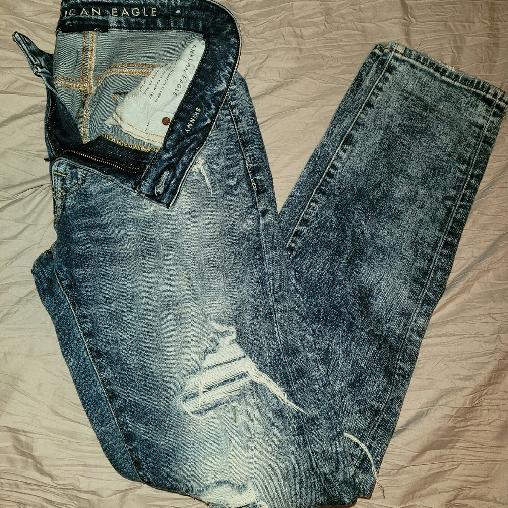 AE Skinny Distressed Jeans